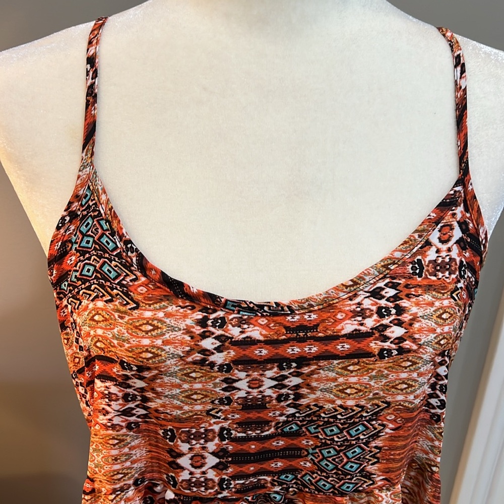 Ladies BELLINO Aztec Print Strappy Mini Dress M - Picture 2 of 9